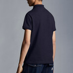 Solid Short Sleeve Polo Shirt // Navy (S)