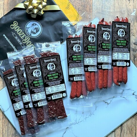 Snack Sized // Gin Jerky and Snack Stick Combo 4 Packs // 10 Servings