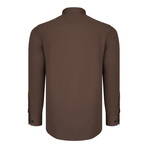 Austin Button Up Shirt // Brown (Small)