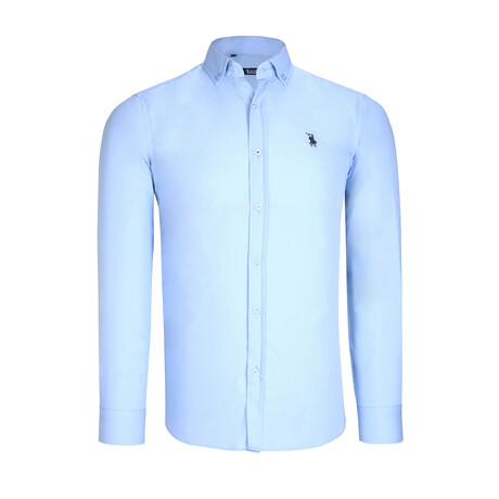 Sam Button Up Shirt // Plain Blue (S)