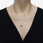 14K Yellow Gold Diamond Pendant Necklace // 18" // New