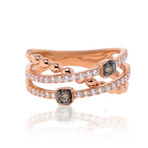 14K Rose Gold Diamond Ring // Ring Size: 7 // New