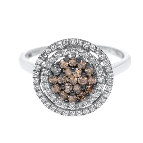 14K White Gold Diamond Halo Ring // Ring Size: 8 // New