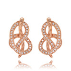 14K Rose Gold Diamond Drop Earrings I // New