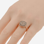 14K Rose Gold Diamond Cluster Ring // Ring Size: 6.75 // New