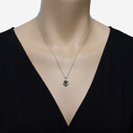 14K White Gold  Diamond Pendant Necklace // 18" // New