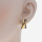 14K Yellow Gold Diamond Drop Earrings II // New