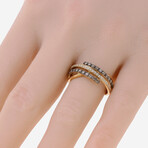 14K Yellow Gold Diamond Highway Ring // Ring Size: 7.5 // New