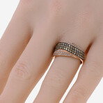 14K Rose Gold Diamond Band Ring // Ring Size: 6.75 // New