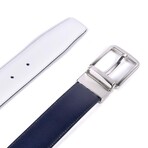 CLASSIC Model 430/32 //  Buckle 4835 // Reversible // Navy Blue + White (42)