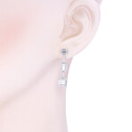 Esseredivenire 18K White Gold + Diamond Drop Earrings // New