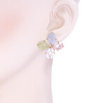 Mila Primavera 18K Rose Gold + Multi-Stone Drop Earrings II // New