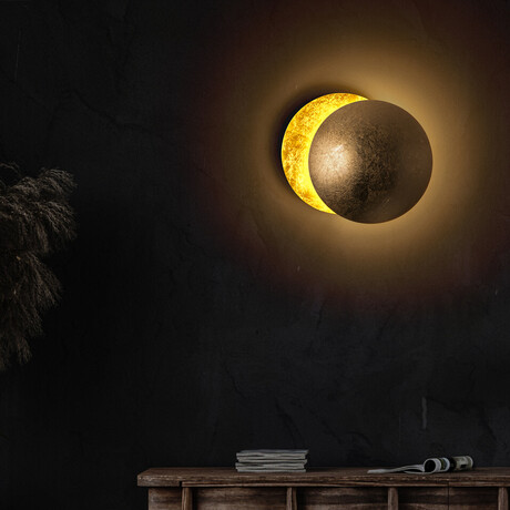 Phases of Moon Wall Fixture // Gold