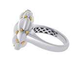 Charles Krypell // Sterling Silver + 18K Yellow Gold Band Ring // Ring Size: 6.5 // New