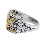 Konstantino // Kleos Sterling Silver + 18K Yellow Gold Ring // Ring Size: 6.75 // New