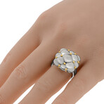 Charles Krypell // Sterling Silver + 18K Yellow Gold Band Ring // Ring Size: 6.5 // New