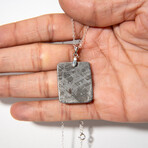 Genuine Natural Seymchan Meteorite Pendant with 18" Sterling Silver Chain // 12.2 g