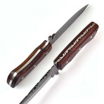 Damascus Hunting Knife // Wood Handle