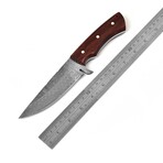 Damascus Hunting Knife // Wood Handle
