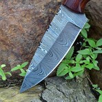 Damascus Hunting Knife // Wood Handle