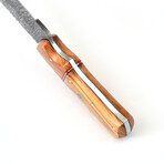 Damascus Hunting Knife // Olive Wood Handle