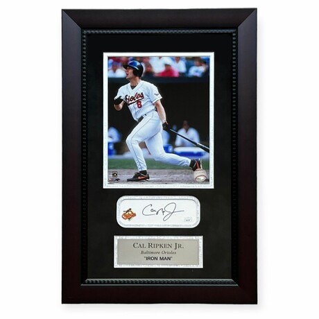 Cal Ripken Jr. // Baltimore Orioles // Autographed Cut + Framed