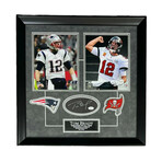 Tom Brady // New England Patriots + Tampa Bay Buccaneers // Autographed Cut + Framed