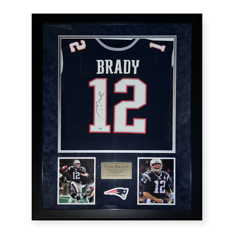 tom brady signed jersey framed