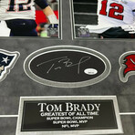 Tom Brady // New England Patriots + Tampa Bay Buccaneers // Autographed Cut + Framed