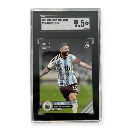Lionel Messi // 2023 Topps Now Argentina "Fastest Goal Of His Career" // SGC 9.5 Mint+