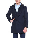 Hooded Overcoat // Dark Blue (S)