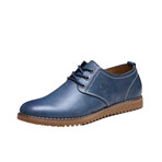 Exclusive Designer Dress Shoes // Blue + Rubber Sole (Euro: 41)