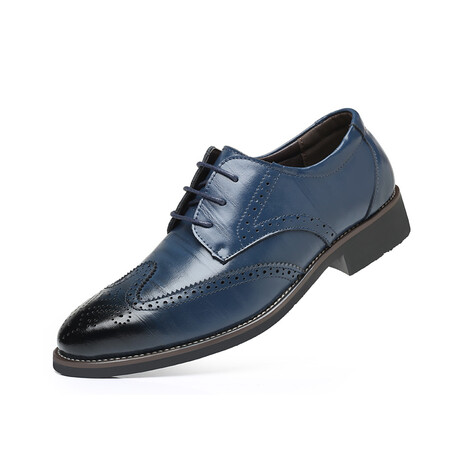 Exclusive Designer Dress Shoes // Blue + Black Sole (Euro: 41)