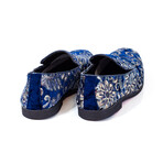 Exclusive Designer Dress Shoes // Blue + Floral Pattern (Euro: 47)