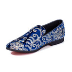 Exclusive Designer Dress Shoes // Blue + Floral Pattern (Euro: 43)