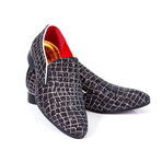 Exclusive Designer Dress Shoes // Shiny Black Crocodile Pattern (Euro: 44)