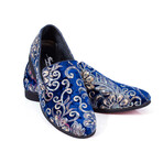 Exclusive Designer Dress Shoes // Blue + Floral Pattern (Euro: 42)