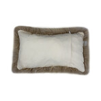 2-Pack New Zealand Sheepskin Pillow 12" X 20" (Black)