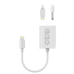 Naztech MFI Lightning to 3.5mm Audio + Charging Adapter White