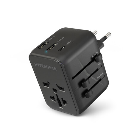 WorldCharge Universal Travel Adapter with USB-C 
