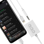 Naztech MFI Lightning to 3.5mm Audio + Charging Adapter White