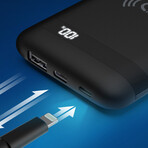 10,000mAh | PowerBolt Wireless Fast Charge Power Bank with MFi Lightning Port