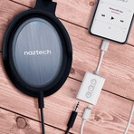 Naztech MFI Lightning to 3.5mm Audio + Charging Adapter White