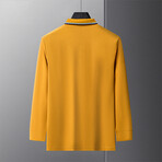 Polo Long Sleeve Shirt // Button closure // Yellow (M)