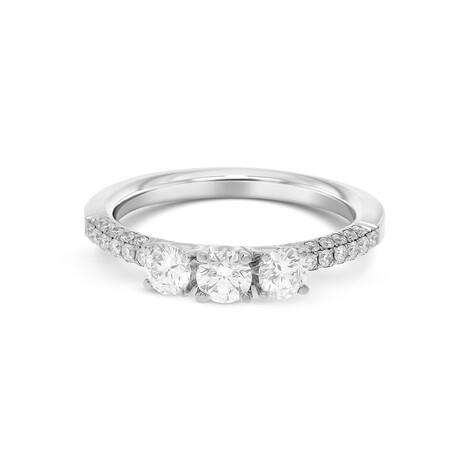 Piero Milano // 18K White Gold Diamond Engagement Ring // Ring Size: 6.75 // New