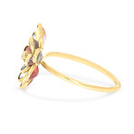 SuperOro // 18K Yellow Gold Multi-Sapphire + Diamond Gemstone Ring // Ring Size: 7.25 // New