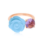 Mimi Milano // Grace 18K Rose Gold + Amethyst Ring // Ring Size: 6.75 // New