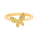 Mimi Milano // Farfalla 18K Yellow Gold Diamond Statement Ring // Ring Size: 6.5 // New