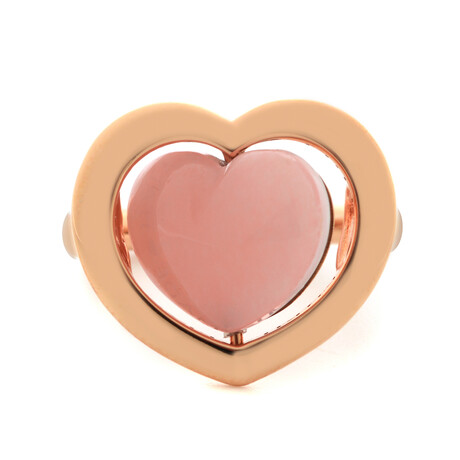 Mimi Milano // 18K Rose Gold Rose Quartzite Cocktail Ring // Ring Size: 5 // New