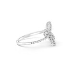 Piero Milano // 18K White Gold + 18K Black Gold Diamond Butterfly Statement Ring // Ring Size: 6.75 // New